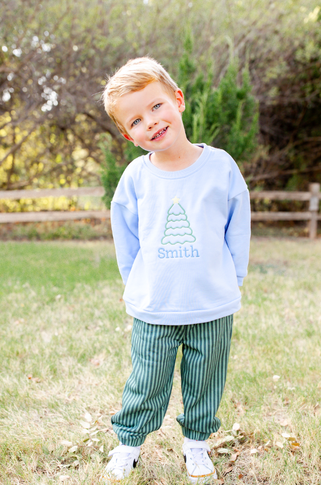 Blue Evergreen Jogger Set